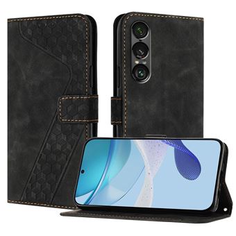 Capa FOXDOCK para Sony Xperia 1 VII com Fecho Magnético | Resistente a Impactos e Quedas | Compartimentos para Cartões | Preto - 1