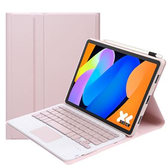 Capa com Teclado Bluetooth FOXDOCK para Lenovo Idea Tab (11 ") | Teclas Quadradas | Função Touchscreen | Rosa - 1