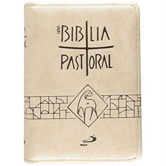Nova Bíblia Pastoral De Bolso. Capa Zíper Creme - 1