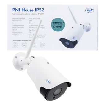 Câmara de Vídeo Vigilância sem Fio PNI House IP52 2MP - 1