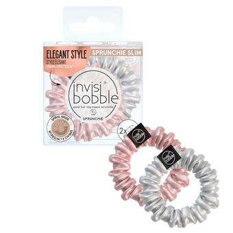 Porta Rabo de Cavalo invisibobble SPRUNCHIE SLIM | Rosa, Prateado - 1
