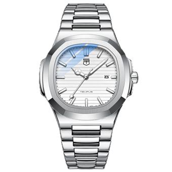 Relógio Tempus Nautic | Aço Inoxidável Premium | Resistente à Água (3ATM) | Movimento Quartz japonês | Pulseira Ajustável | Branco - 1