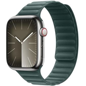 Bracelete elos magnética em tecido Antiimpacto para Apple Watch Series 10 46mm | Verde - 1