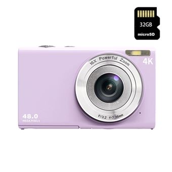 Câmara Compacta Digital LKC DC402AF 48MP | Resolução 4K | Tela de 2, 8'' | 32GB - Roxo - 1