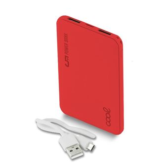 Power Bank Micro-usb COOL | 5000 mAh | Couro Vermelho - 1