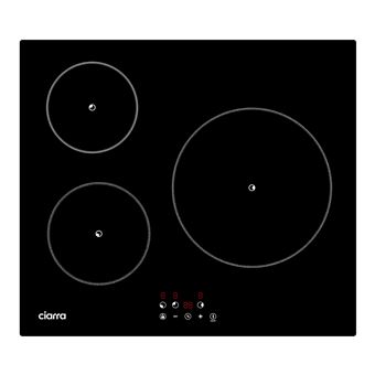 Placa de Indução Ciarra CD3BIH-F | 5600W | 59 cm | 3 Zonas | 9 Níveis | Temporizador - 1
