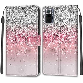 Capa PU + TPU Anti-queda, com Suporte e Alça de pó de lantejoulas para Xiaomi Redmi Note 10 Pro 4G (Global)/Redmi Note 10S - 1