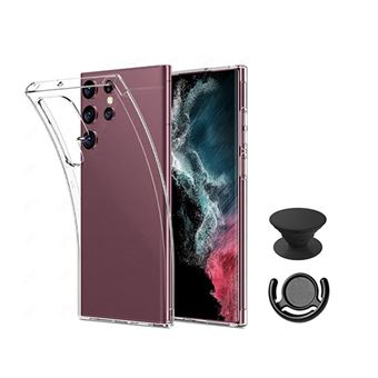 Kit Capa 360° Impact Protection + 1 Gripholder + 1 Suporte Phonecare para Samsung Galaxy S25 Ultra | Transparente/Preto - 1