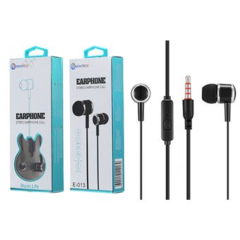 Auriculares Novoteck E-013 com Microfone - Preto - 1