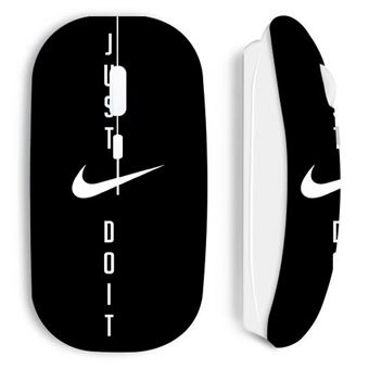 Rato Wireless Maniacase | Branco | Nike Just do It Logo Fundo Preto - 1