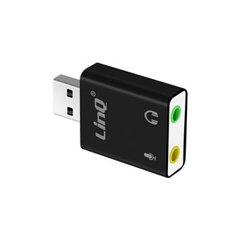 Cartão Externo de Som LinQ USB 2.0 | Jack Microfone de Áudio 3.5mm | Surround 7.1 - 1