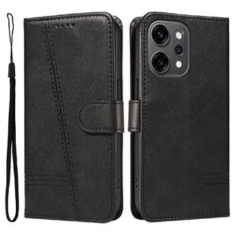 Capa FOXDOCK para Oppo Reno 14 PRO 5G | Fecho Magnético | Compartimentos para Cartões e Suporte | Pele PU | À Prova de Choque | Preto - 1