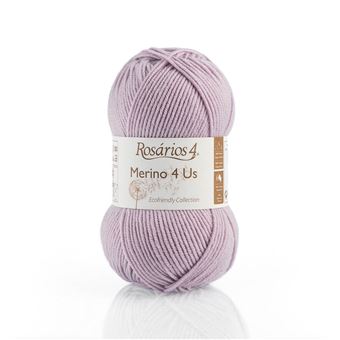 Fio de Lã Rosarios 4 Merino 4 Us | 50G - Lilas 44 - 1