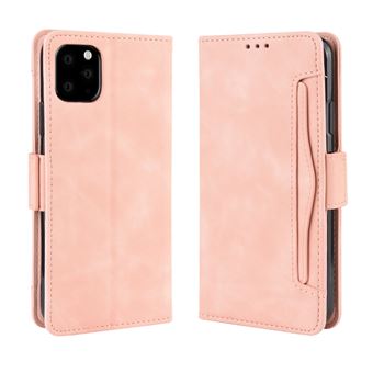 Capa FOXDOCK Protetora para iPhone 11 Pro Max | Suporte e Flip de couro PU | À Prova de Choque | Rosa - 1