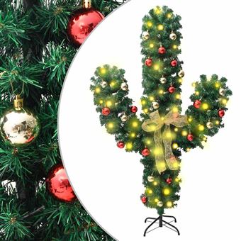 Cato de Natal com Suporte e LED vidaXL | PVC | 210 cm Verde - 1