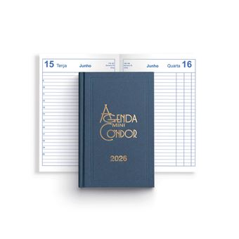 Agenda Diária A6 2026 Firmo Mini Condor Azul - 1