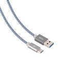 Cabo USB Bluestork USB-A para USB Tipo-C Cinzento