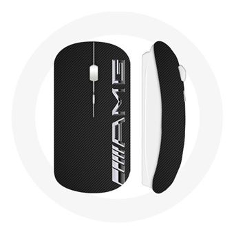 Rato Wireless Maniacase Amg Logo Textura Carbono - 1