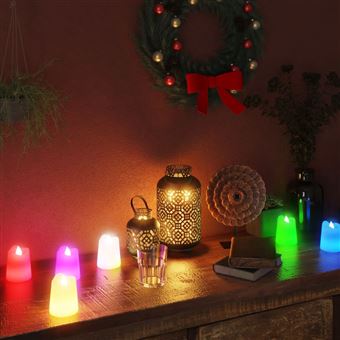 Velas pequenas LED vidaXL sem Chama | 50 Peças | colorido - 1