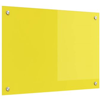 Proteção de Cozinha vidaXL | Amarelo 70 x 50 cm | vidro temperado - 1