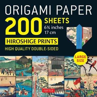 Origami Paper 200 Sheets Japanese Hiroshige Prints 675 Inch Large Tuttle Origami Paper Highquality Double Sided Origami Sheets Printed With 12  For 6 Projects Included Stationery - 1