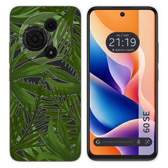 Capa Tumundosmartphone de Silicone Transparente para TCL 60 SE | desenhos de design de selva - 1
