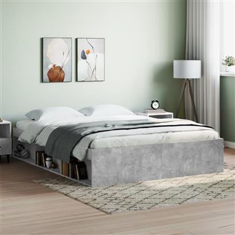Estrutura de cama vidaXL | 160x200 cm | cinza cimento - 1