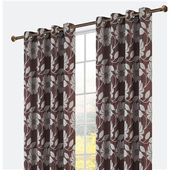 Cortina BOD HOME com Estampa Floral | Bordô | 140x260cm - 1