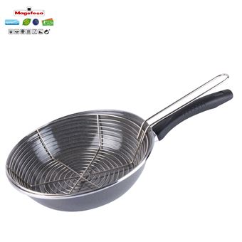 Frigideira com Cesto Magefesa PARMA | 26 cm | Revestimento Antiaderente sem PFOA | Aço Esmaltado Vitrificado | Adequado para Fogões a Gás | Eléctricos e Vitrocerâmicos - Cinza - 1