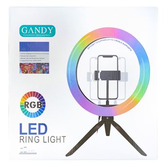 Ring Linght Gandy Led para Telemóvel | 12'' - Preto - 1
