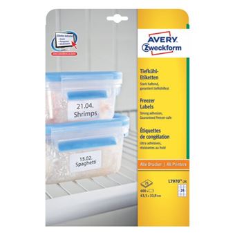 Etiqueta Autocolante Avery L7970-25 | Branco - 1