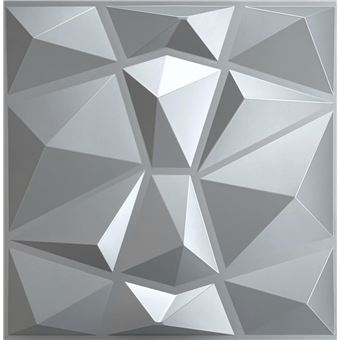 Painel Decorativo 3D IKHEMalarka | 12 Peças | PVC | 3 m² - Cinzenta - 1
