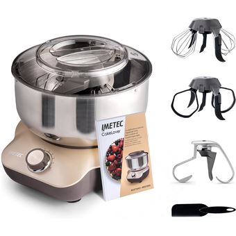 Batedeira Imetec Cake Lover | 5 L | 6 Velocidades | 1500 W | Bege, Castanho, Aço inoxidável - 1