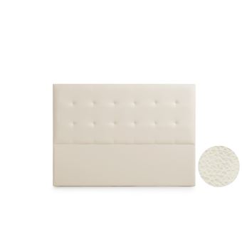 Cabeceira Estofada Moonia Astoria Pele Sintética | 170 X 120 X 8 cm | Branco Roto - 1