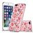 Capa TPU padrão de diamante 3D flores vivas para Apple iPhone 8 Plus/7 Plus_0