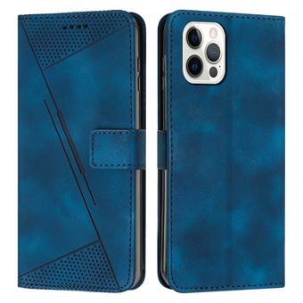 Capa FOXDOCK para iPhone 12 | Pele | Flip | 3 Compartimentos para Cartões | Azul - 1