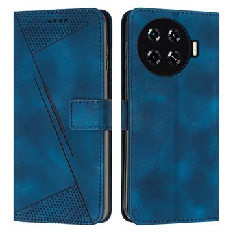 Capa FOXDOCK para Tecno Spark 20 Pro Plus | Pele | Flip | 3 Compartimentos para Cartões | Azul - 1