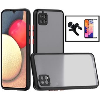 Kit G4M Capa Traseira Proteção Camara + Película Película de Vidro Temperado GorilasGlass + Suporte Magnético Com Pernas para Samsung Galaxy M22 - Preto - 1