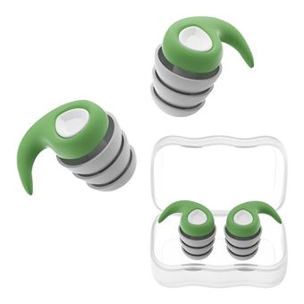 Tampões de Silicone para os Ouvidos BAYKAR | Adulto | Antirruído | Impermeáveis | QT14 | Verde - 1