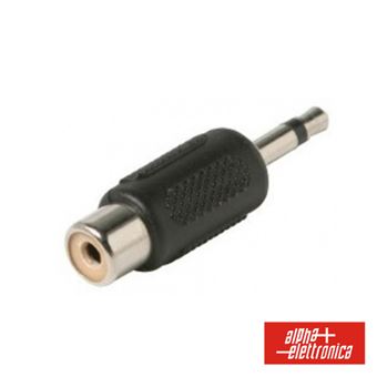 Ficha Adaptadora Alpha-Elettronica Jack 3.5Mm Macho Mono / Rca Fêmea - 1