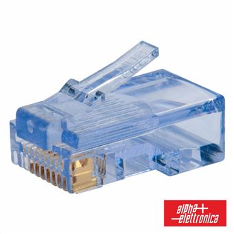 Ficha Rj45 Modelar Alpha-Elettronica 8P8C Cat6 - 1