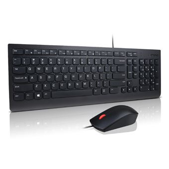 Teclado com Fios + Rato Lenovo 4X31R64420 | Idioma: Italiano | Preto - 1