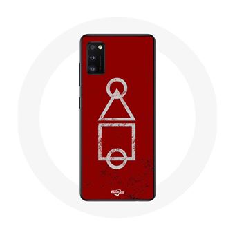 Capa Maniacase para Samsung Galaxy S20 Plus Squid Game Logotipo Símbolos Círculo Borda Triângulo Fundo Vermelho - 1