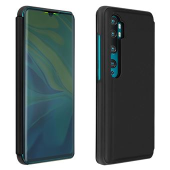 Capa Proteção Avizar para Xiaomi Mi Note 10 /10 Pro | Translúcida Espelho | Suporte - Preto