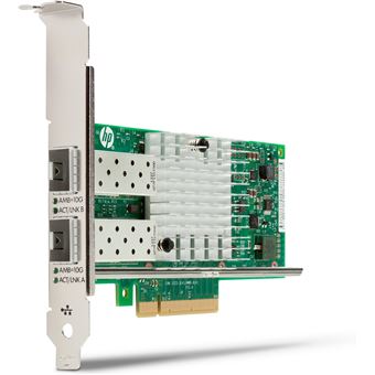 Placa/adaptador de Interface HP Placa de Interface de Rede Intel X550 com 2 Portas (10GBASE-T) | Verde, Prateado - 1