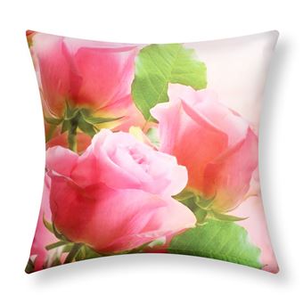 Conjunto de 2 Capas de Almofada Avizar | 40x40 cm | Desenho do bouquet de rosas - 1