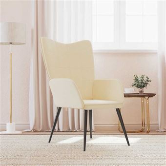 Cadeira de descanso vidaXL | tecido | cor creme - 1