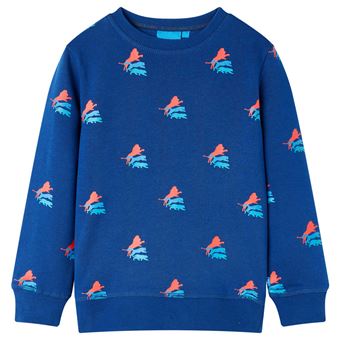 Sweatshirt para criança | vidaXL | azul-escuro 128 | 7 a 8 anos - 1