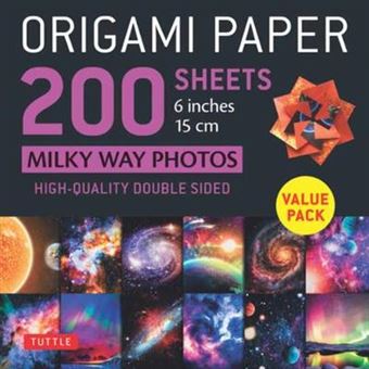 Origami Paper 200 Sheets Milky Way Photos 6 Inches 15 Cm Tuttle Origami Paper Highquality Double Sided Origami Sheets Printed With 12 Different  For 6 Projects Included Stationery - 1