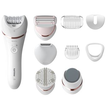 Depiladora de Arranque Philips Epilator Series 8000 BRE740/10 Depiladora Wet & Dry | Rosa, Branco - 1